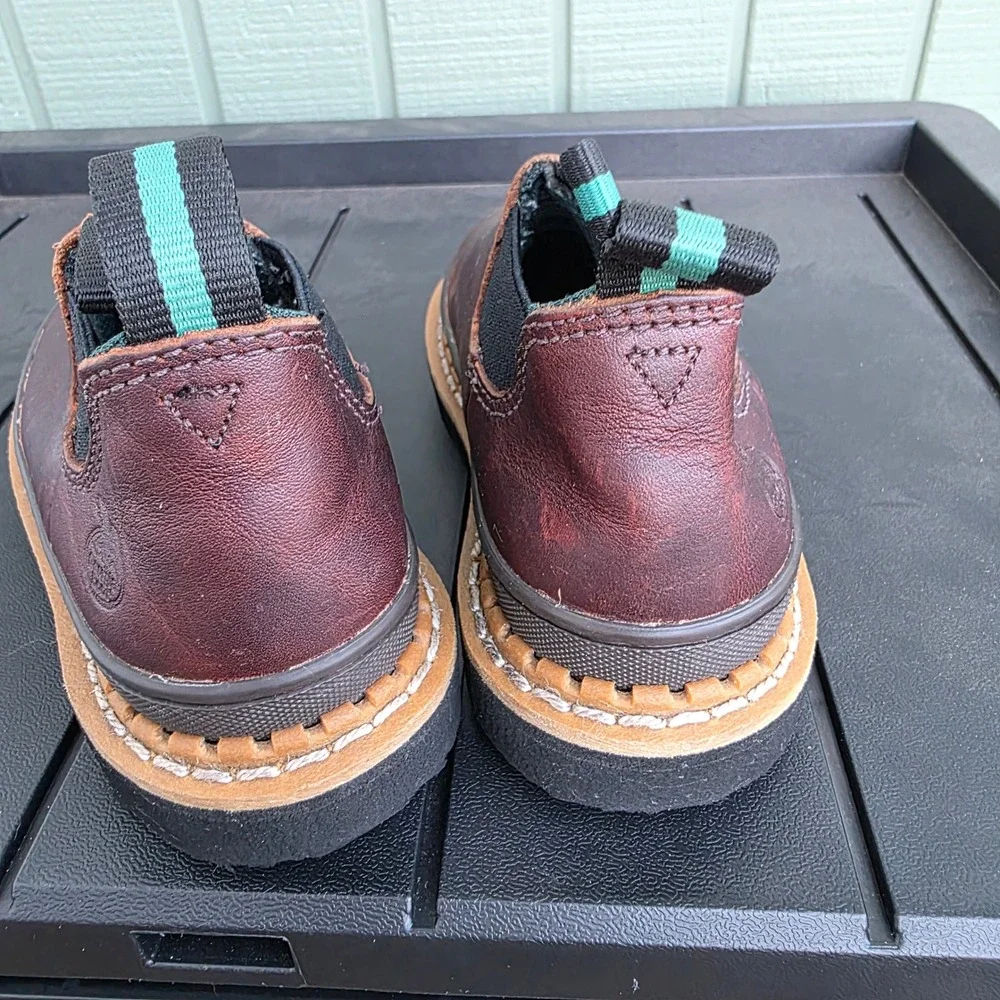 Georgia Giant Kids Romeo Boots Brown Leather Slip On Size 11 M GB74